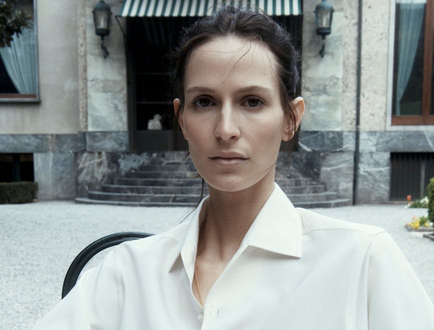blouse shirt adult female person woman sleeve long sleeve face portrait