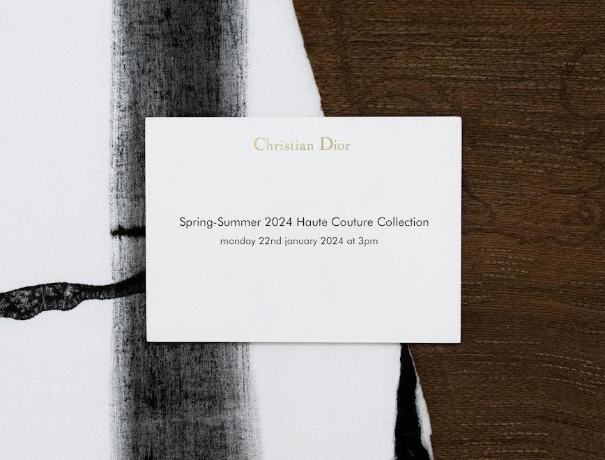 paper text business card